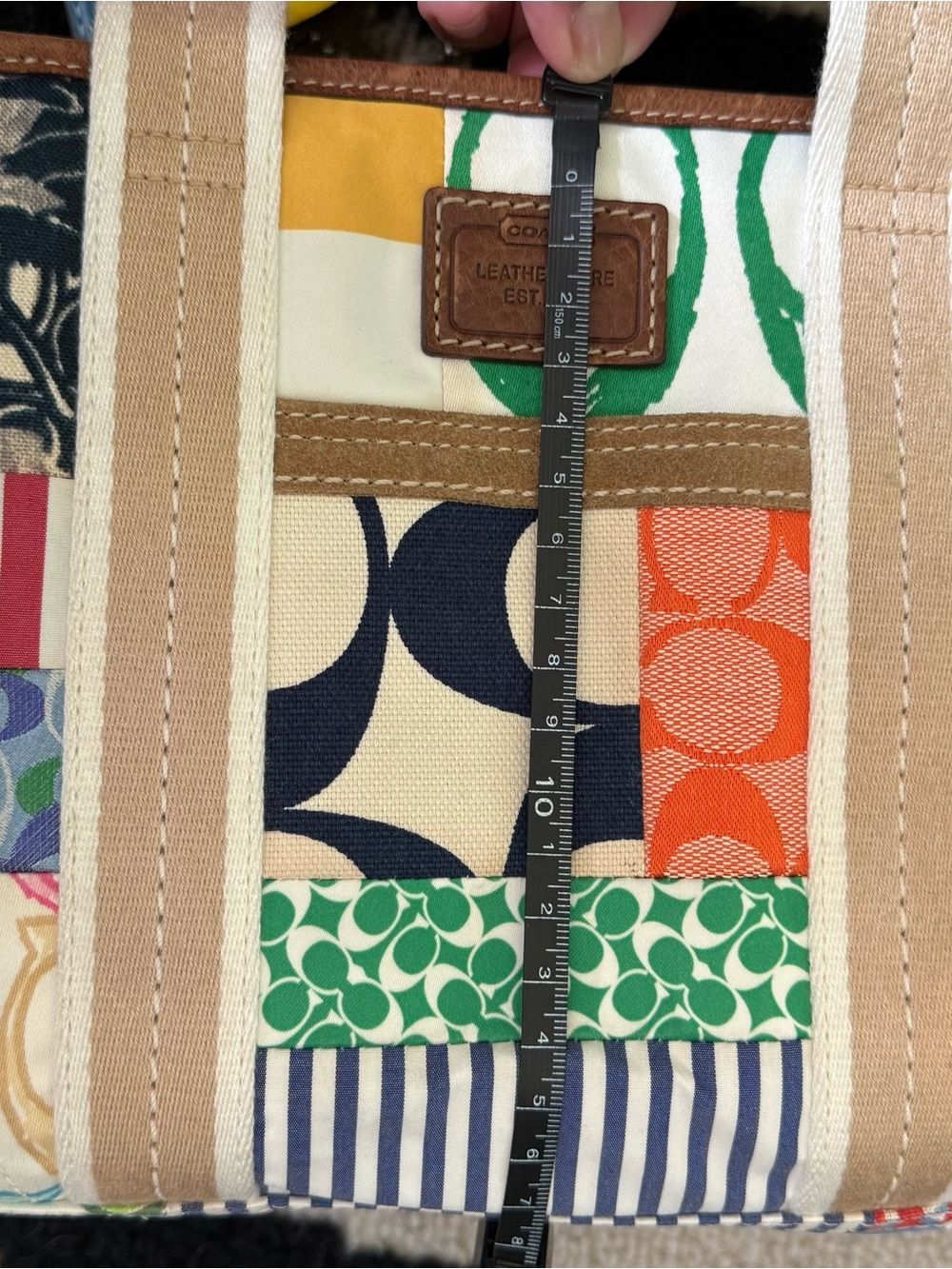 Coach Hampton Weekend Patchwork Tote Bag - Picture 10 of 12